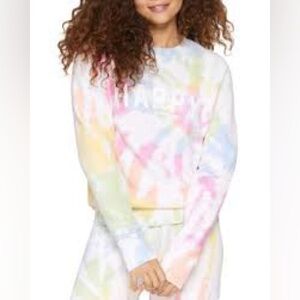 Spiritual Gangster HAPPY sweatshirt size Medium tie dye